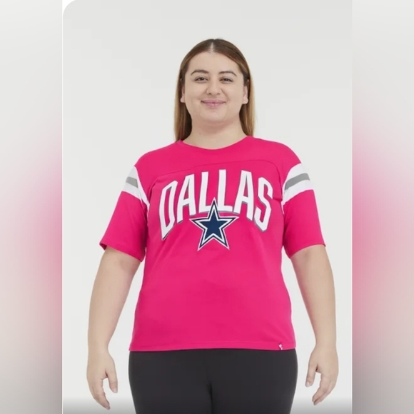 Women's Fanatics Dallas Cowboys Pink Earned Short Sleeve TShirt - Picture 2 of 2